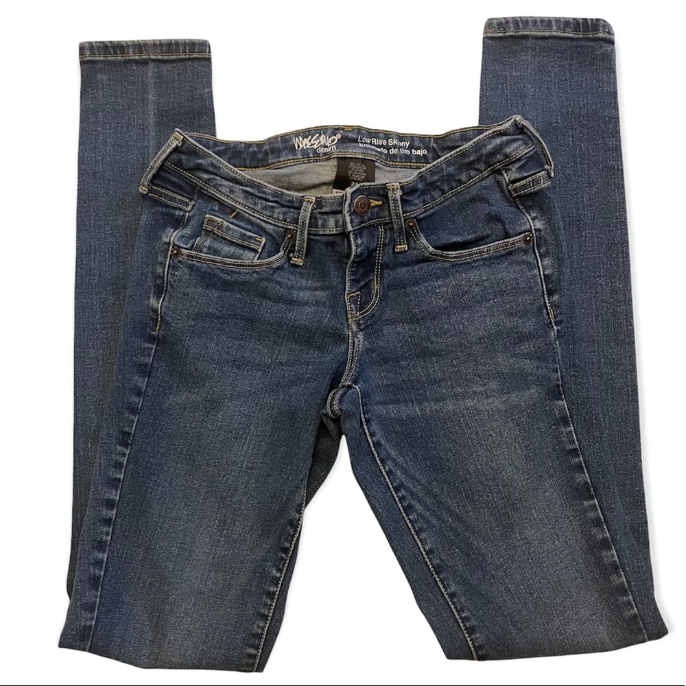 Mossimo Denim Dark Low Rise Skinny Jeans Longs Size 2L